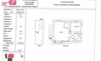 Appartement - 48 m² - 2 pièces