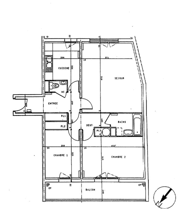 Appartement - 69 m² - 3 pièces