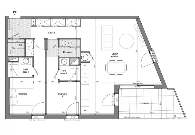 Appartement - 79 m² - 3 pièces