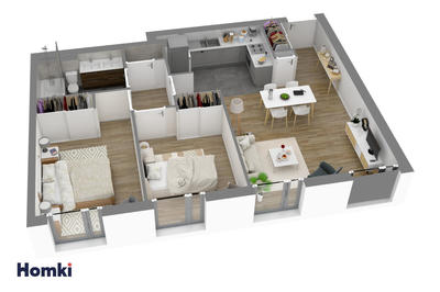 Appartement - 60 m² - 3 pièces