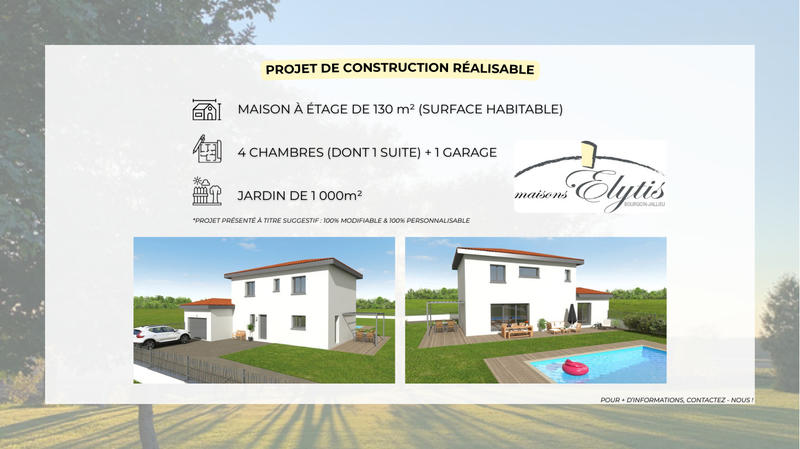 Terrain constructible - 1 438 m²