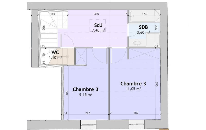 Appartement - 93 m² - 5 pièces