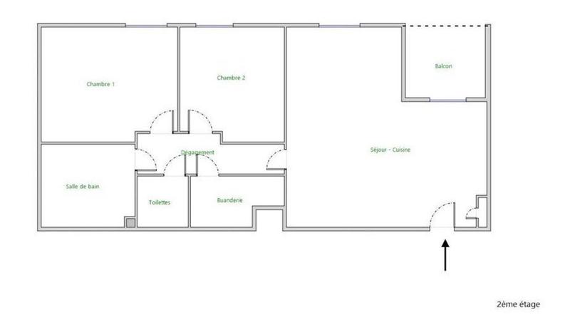 Appartement - 62 m² - 3 pièces