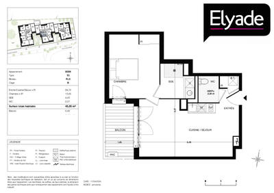 Appartement - 45 m² - 2 pièces