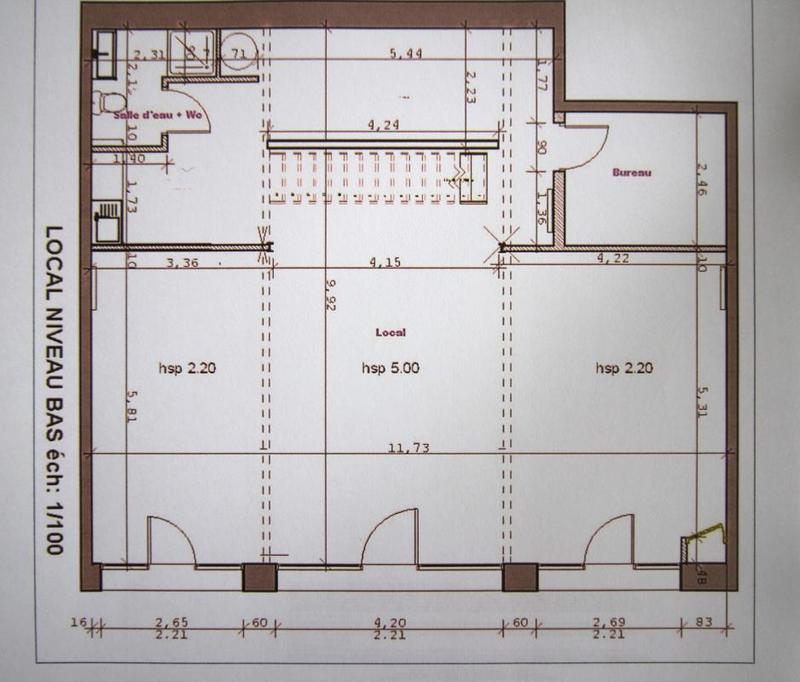 Local commercial - 181 m² - 2 pièces
