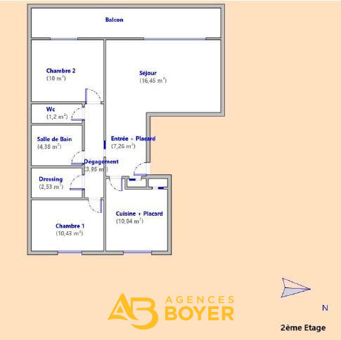 Appartement - 67 m² - 3 pièces