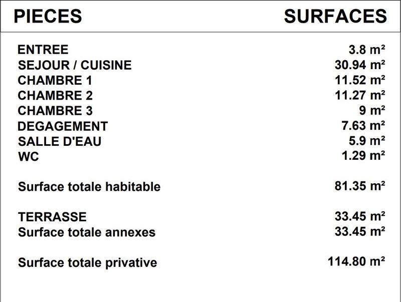 Appartement - 82 m² - 4 pièces