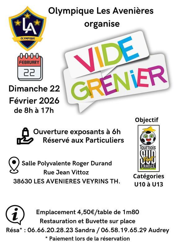 Vide grenier de l'olympique les avenières