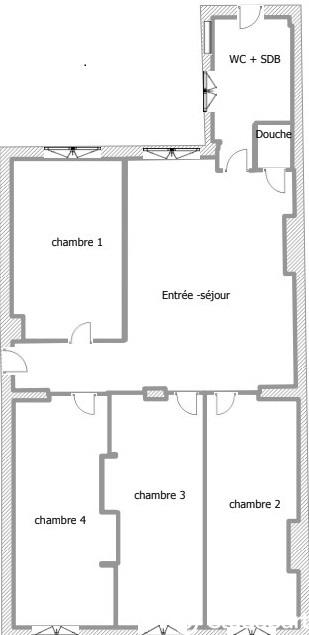 Chambre - 14 m² - 1 pièce