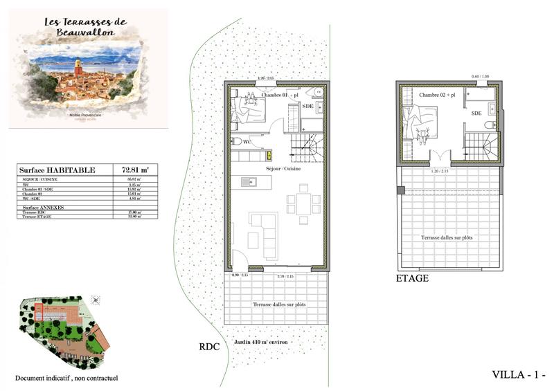 Maison - 73 m² - 3 pièces