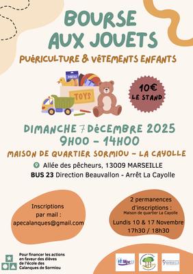 Bourse aux jouets - puériculture et vêtements enfants - Sormiou / Cayolle