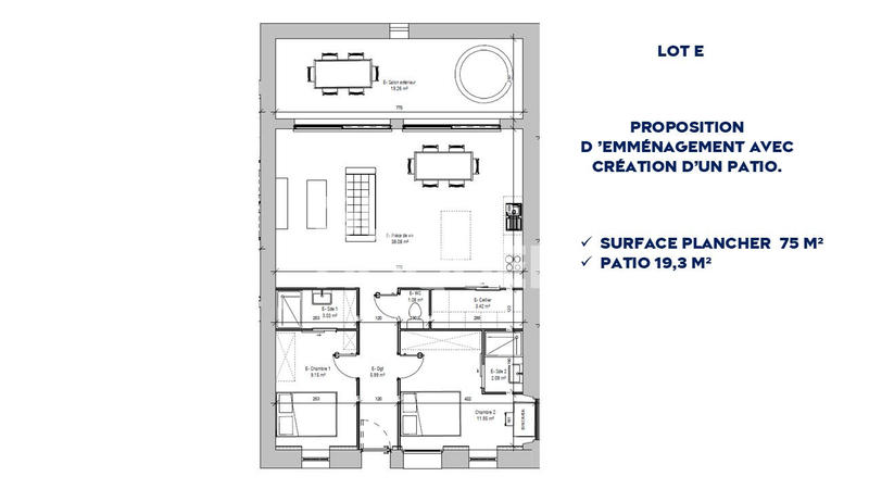 Appartement - 75 m² - 4 pièces