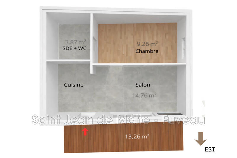 Appartement - 29 m² - 2 pièces