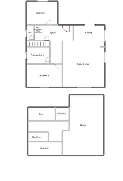 Maison - 89 m² - 3 pièces