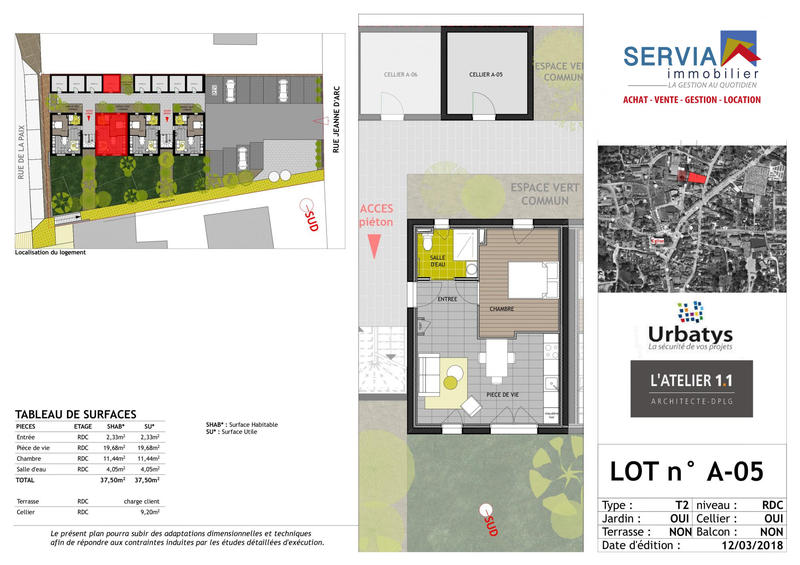 Appartement - 38 m² - 2 pièces