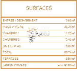 Appartement - 66 m² - 3 pièces