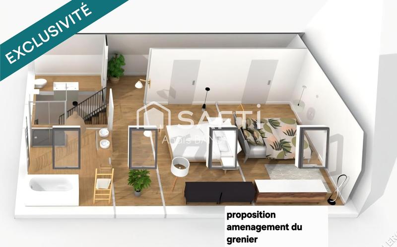 Maison - 83 m² - 5 pièces
