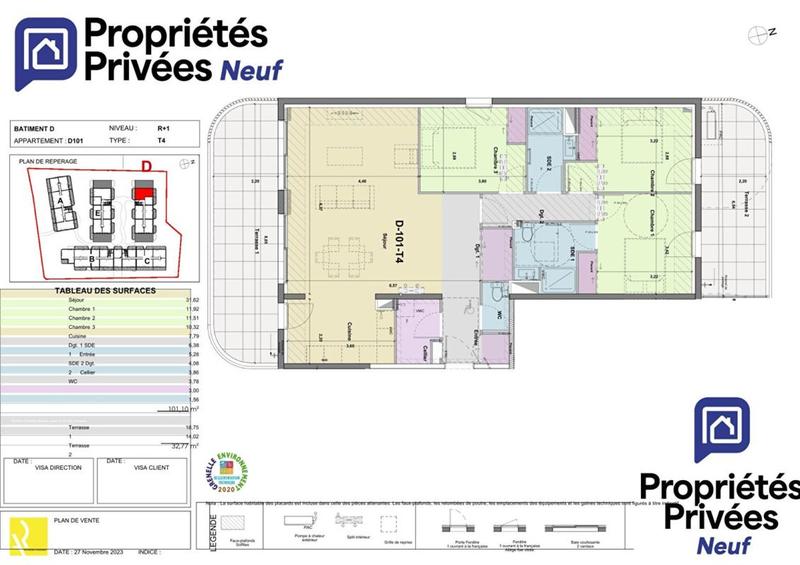 Appartement - 101 m² - 4 pièces