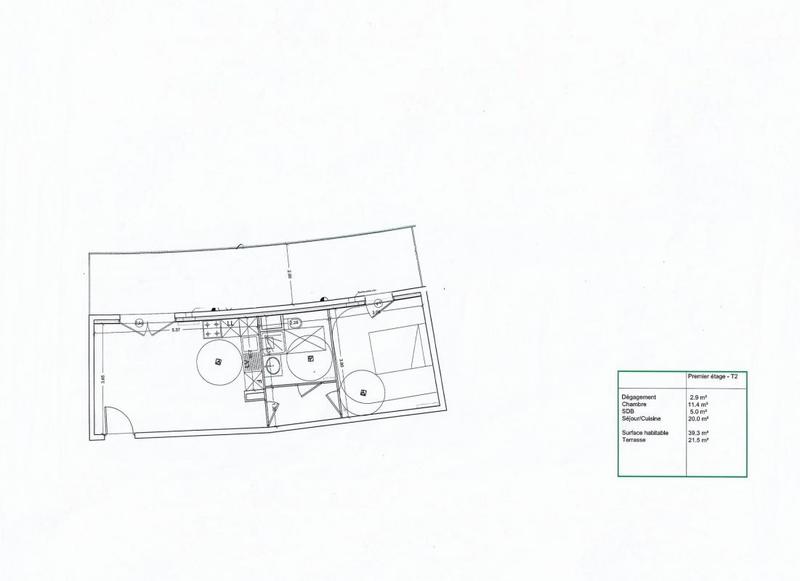 Appartement - 39 m² - 2 pièces
