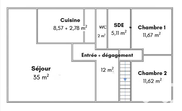 Maison - 89 m² - 4 pièces