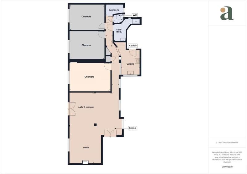 Appartement - 105 m² - 5 pièces