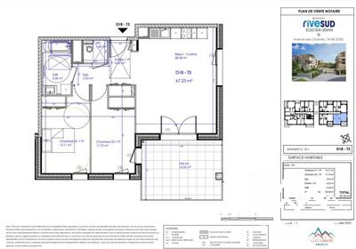 Appartement - 67 m² - 3 pièces