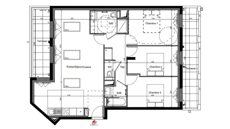 Appartement - 87 m² - 4 pièces