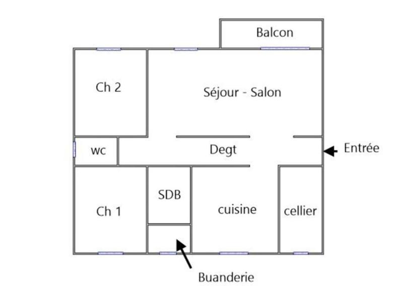 Appartement - 75 m² - 3 pièces