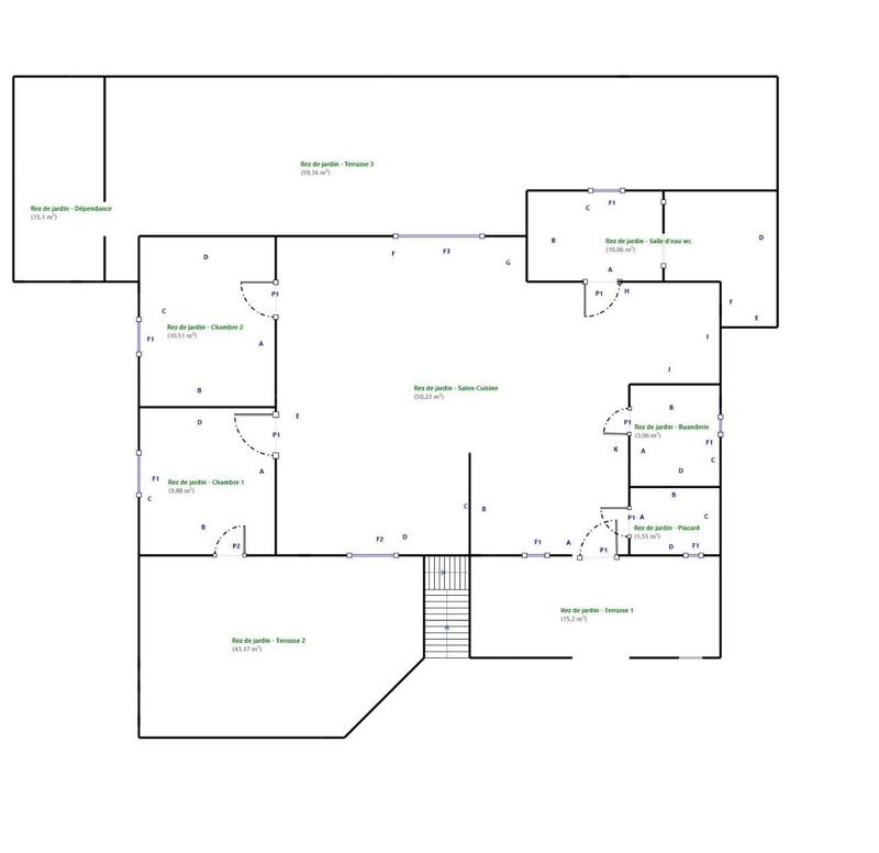 Appartement - 100 m² - 3 pièces