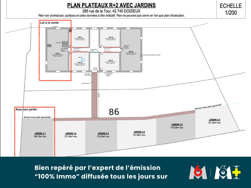Appartement - 93 m² - 3 pièces