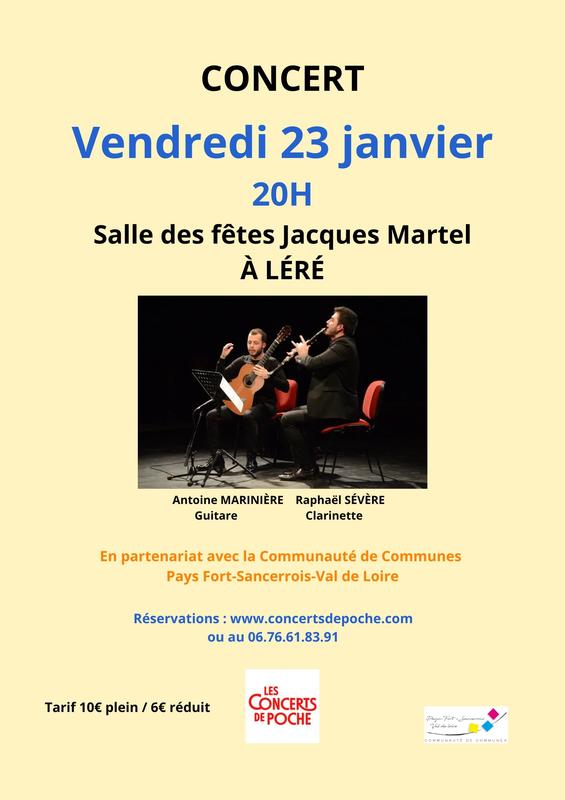 Les concerts de poche : Raphaël Sévère, clarinette Antoine Morinière, guitare