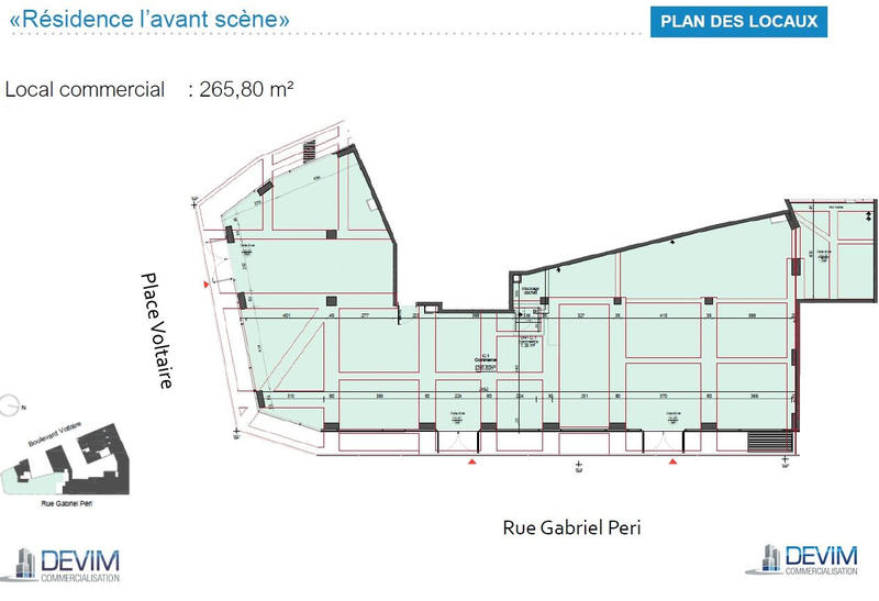 Local commercial - 266 m²