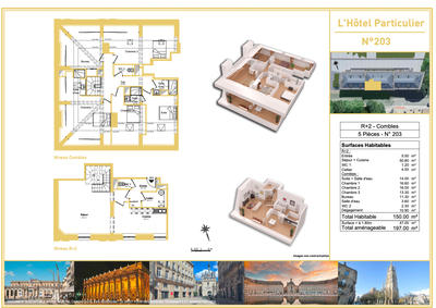 Appartement - 197 m² - 5 pièces
