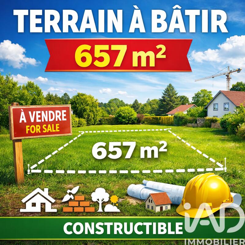 Terrain - 657 m²