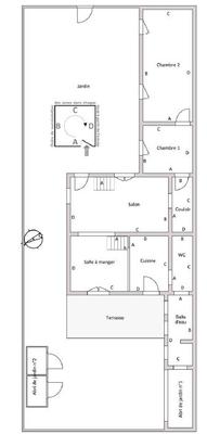 Maison ancienne - 66 m² - 3 pièces