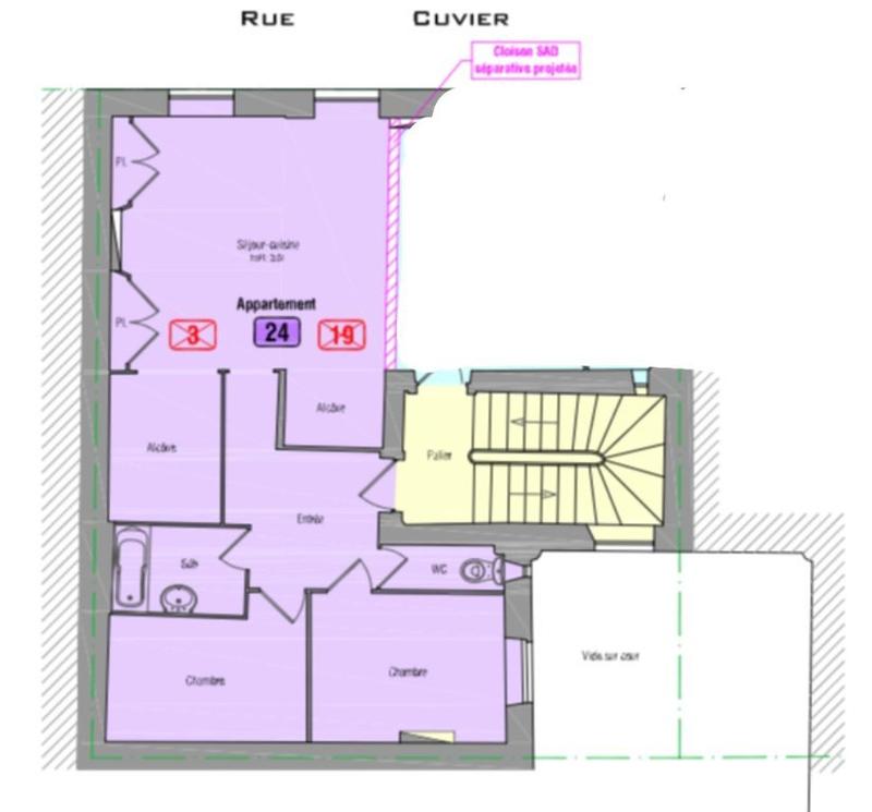 Appartement - 62 m² - 3 pièces