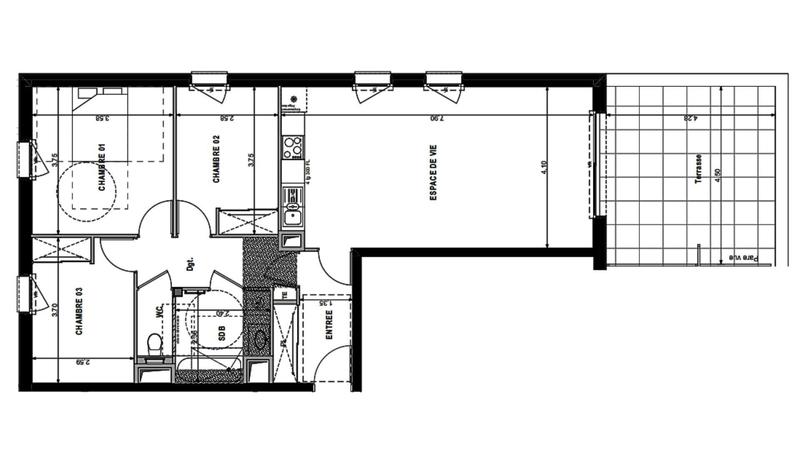 Appartement - 82 m² - 4 pièces