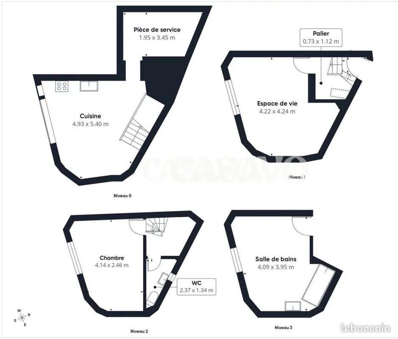 Appartement - 72 m² - 4 pièces