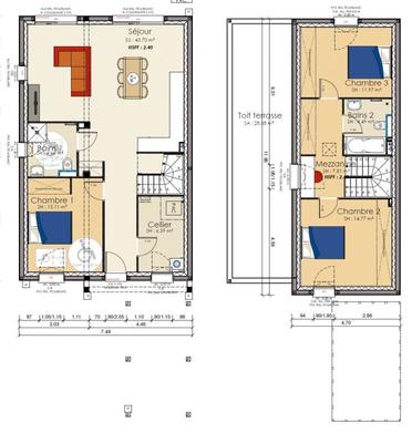 Maison - 89 m² - 5 pièces