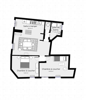 Appartement - 44 m² - 3 pièces