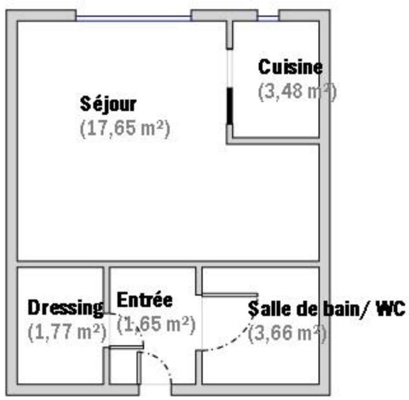 Studio - 28 m² - 1 pièce