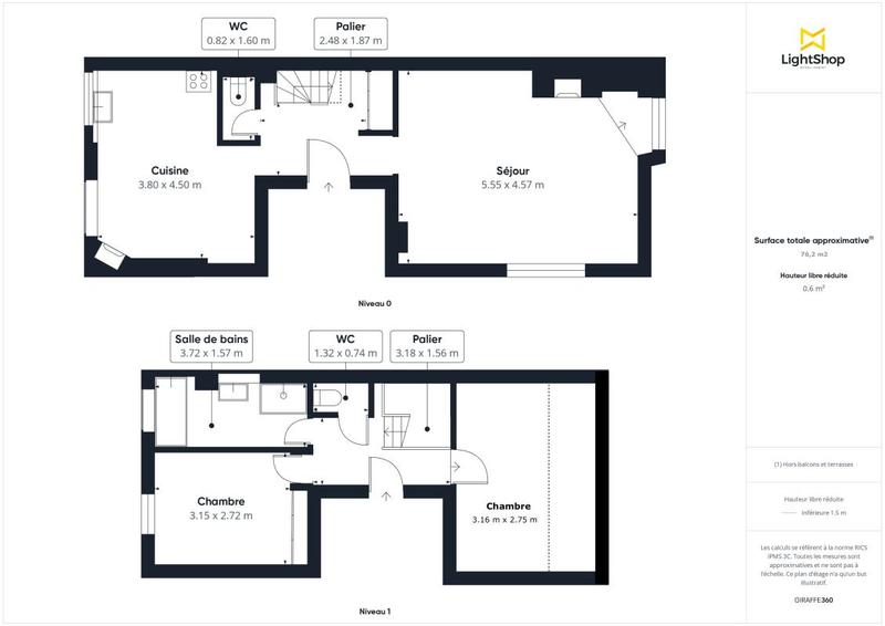 Appartement - 76 m² - 4 pièces