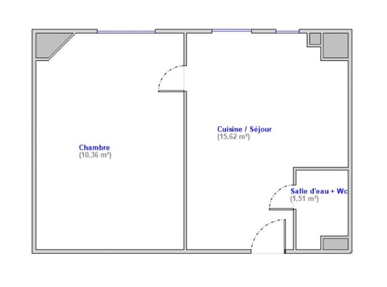 Appartement - 27 m² - 2 pièces