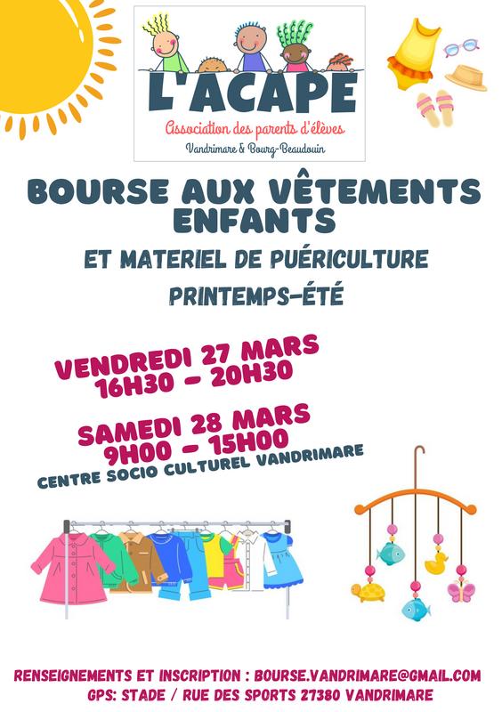 Bourse aux vêtements enfants printemps - été