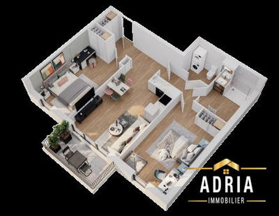 Appartement - 64 m² - 3 pièces