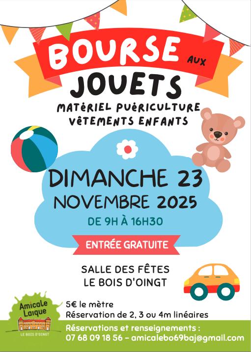 Bourse aux jouets de l'amicale laïque du bois d'oingt