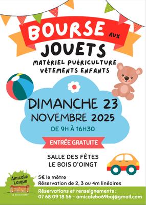 Bourse aux jouets de l'amicale laïque du bois d'oingt