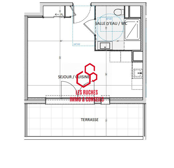 Appartement - 30 m² - 1 pièce