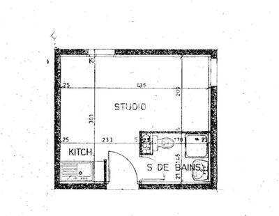 Studio - 15 m² - 1 pièce