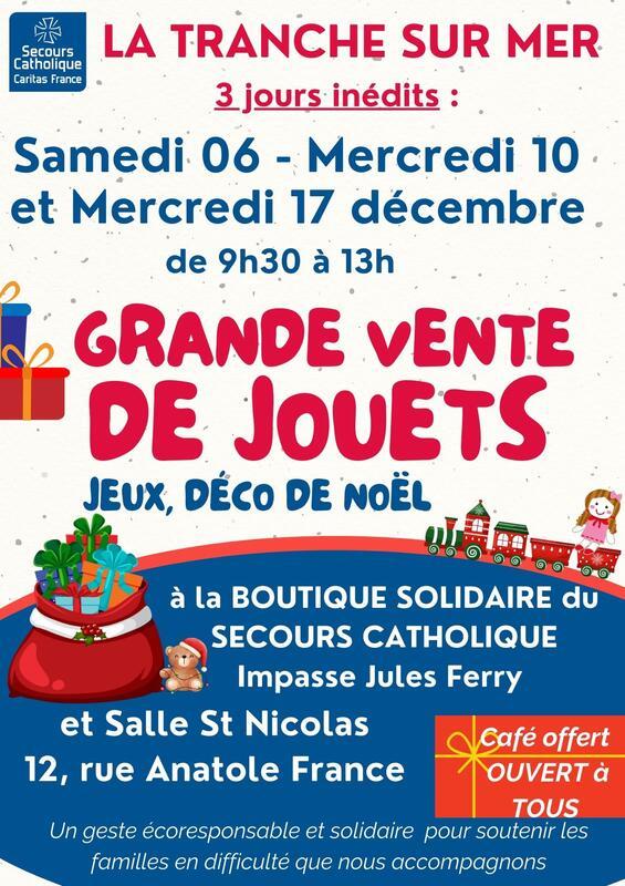Grande vente de jouets du secours catholique